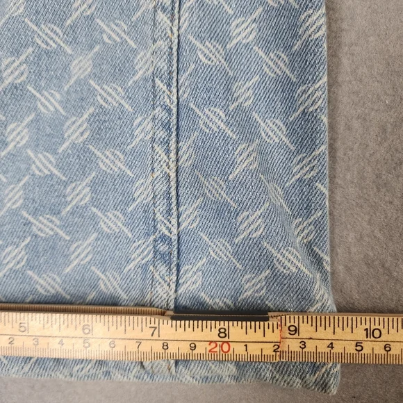 Daily Paper Monogram Denim Jeans Straight Leg High Waist Womens Small - Picture 12 of 16